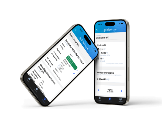 Afbeelding van gridsense op mobiele telefoon