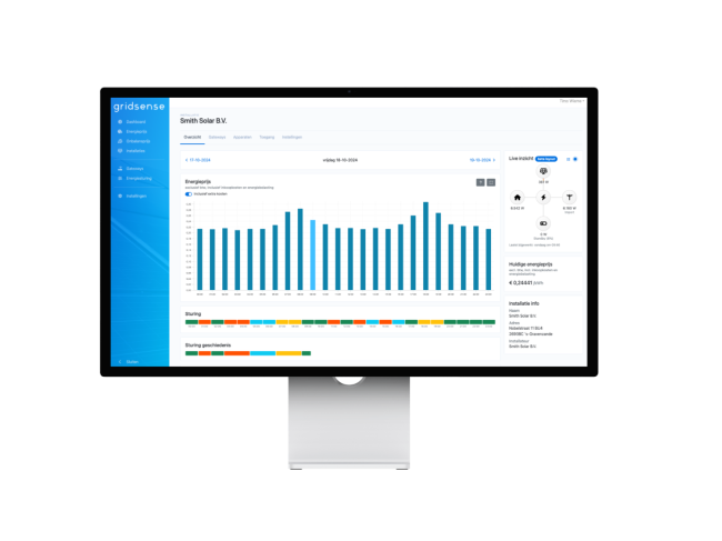 Afbeelding van GridSense op desktop
